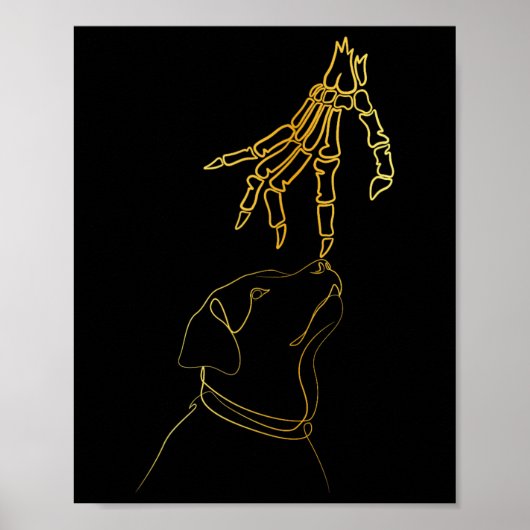 Black Lover Skeleton Hand Funny Halloween 2023 Poster (Vorne)