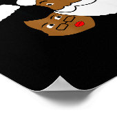 Black Loving Santa Claus And Mrs. Claus Ethnic Chr Poster (Ecke)