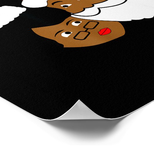 Black Loving Santa Claus And Mrs. Claus Ethnic Chr Poster (Ecke)