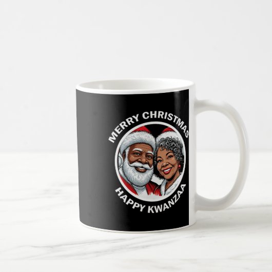 Black Loving Santa Claus und Mrs. Claus Weihnachte Kaffeetasse (Rechts)