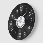 Black LP Vinyl Record Album Große Wanduhr (Winkel)