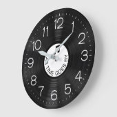 Black LP Vinyl Record Album Große Wanduhr (Winkel)