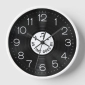 Black LP Vinyl Record Album Uhr (Vorderseite)