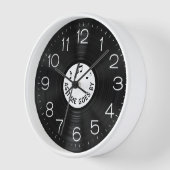 Black LP Vinyl Record Album Uhr (Winkel)