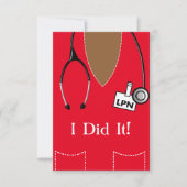 Black LPN Nurse Abschluss Einladung Scrub #90 (Vorderseite)