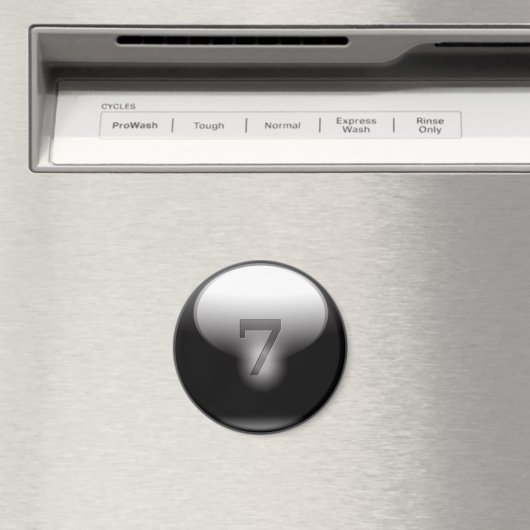 Black Lucky 7 Magnet (In Situ (Geschirrspüler))
