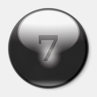 Black Lucky 7 Magnet