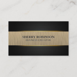 Black Lux Mesh Banner mit metallischem Gold Visitenkarte