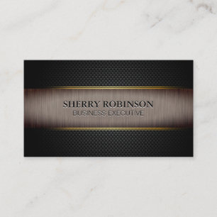Black Lux Mesh   Dunkel-metallisch gebürstet Visitenkarte