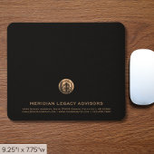 Black Luxe Copper Logo Mousepad