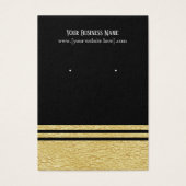 Black Luxe Imitate Gold Earring Display Cards (Vorderseite)