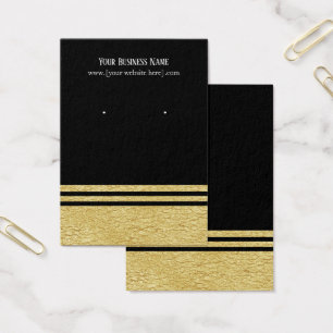 Black Luxe Imitate Gold Earring Display Cards