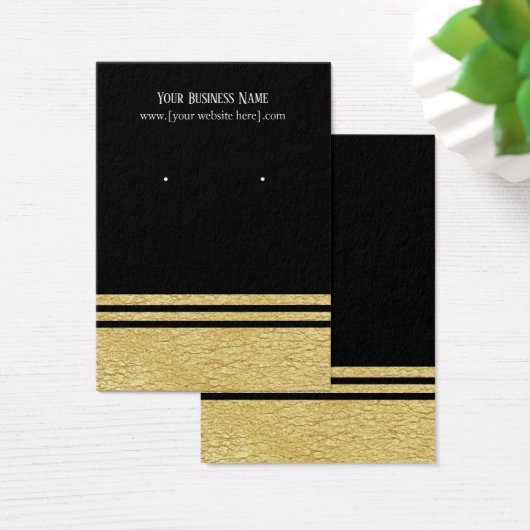 Black Luxe Imitate Gold Earring Display Cards (Schreibtisch)