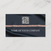 Black Luxury Business Card Design Visitenkarte (Rückseite)