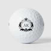 Black Luxury Crown Monogram Golfball (Vorderseite)