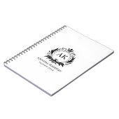 Black Luxury Crown Monogram Notizblock (Linke Seite)