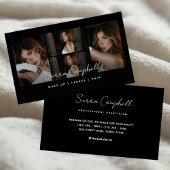 Black Luxury Foto Collage Schönheit Beruflich Visitenkarte