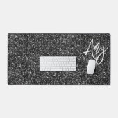 Black Luxury Glitzer Schreibtischunterlage (Tastatur & Maus)