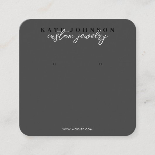 Black Luxury Jewelier Holder erhält Display Script Quadratische Visitenkarte (Vorderseite)