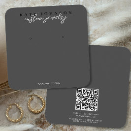 Black Luxury Jewelier Holder erhält Display Script Quadratische Visitenkarte