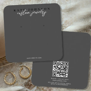 Black Luxury Jewelier Holder erhält Display Script Quadratische Visitenkarte