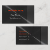 Black Luxury Metal Business Cards 2 Visitenkarte (Vorne/Hinten)