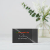 Black Luxury Metal Business Cards 2 Visitenkarte (Stehend Vorderseite)