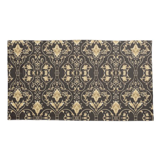 Black Luxury Pattern Kissenbezug (Rückseite)