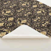 Black Luxury Pattern Sherpadecke (3/4)