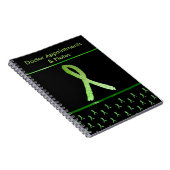 Black Lyme Disease Awareness Ribbon-Notebook Notizblock (Rechte Seite)