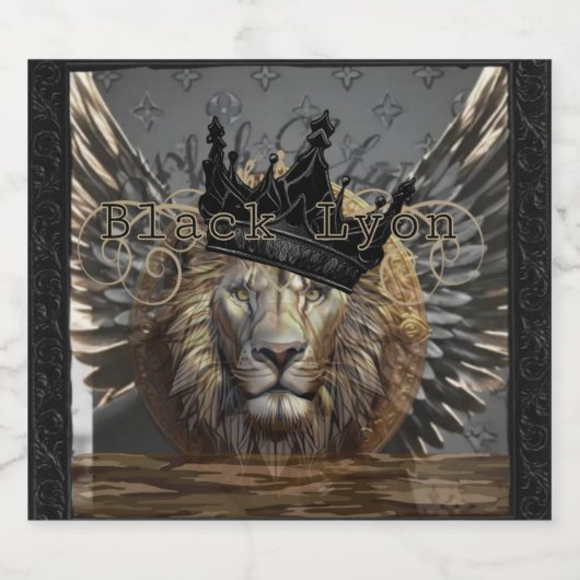 Black Lyon bass Schaumweinetikett (Einzelnes Label)