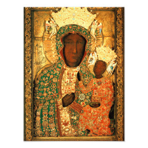Black Madonna and Child Our Lady Czestochowa Fotodruck