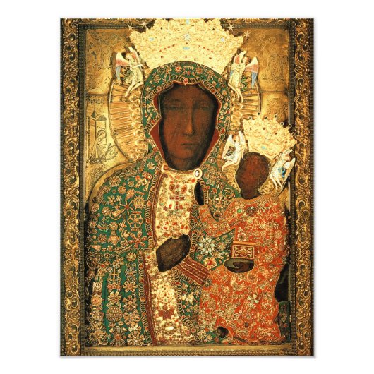 Black Madonna and Child Our Lady Czestochowa Fotodruck (Vorne)
