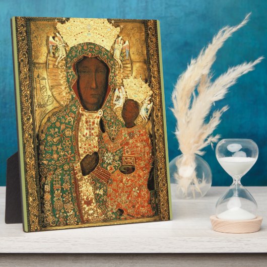 Black Madonna and Child Our Lady Czestochowa Fotoplatte (Seite)