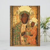 Black Madonna and Child Our Lady Schöne Weihnachte Karte (Stehend Vorderseite)