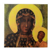 Black Madonna Icon Traditionelles Polen Geschenk Fliese (Vorderseite)