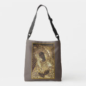 BLACK MADONNA in gold riza Crossbody Bag Tragetaschen Mit Langen Trägern (Rückseite)