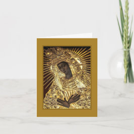 BLACK MADONNA in Golden Riza Oklad Revetage Card Karte
