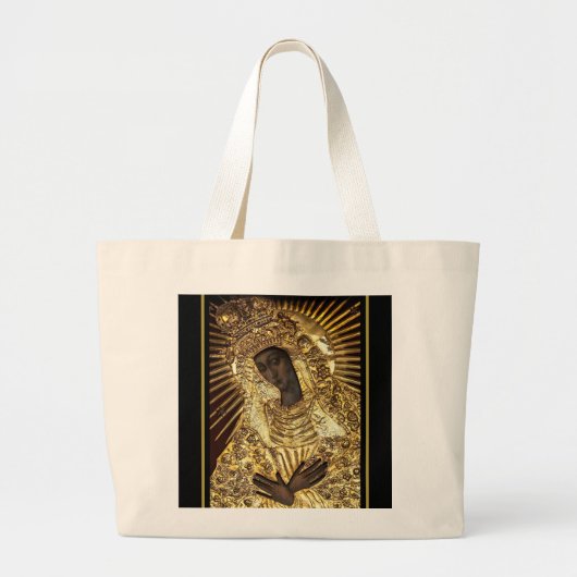 Black Madonna Jumbo Tote Bag Stoffbeutel (Vorne)