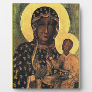 Black Madonna Jungfrau Mary Icon Polen Unsere Lady Fotoplatte