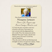 Black Madonna Jungfrau Mary Katholic Beerdigung Ge (Rückseite)