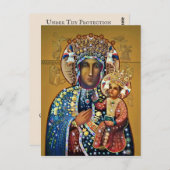 Black Madonna Jungfrau Mary Katholic Oldest Gebet Postkarte (Vorne/Hinten)