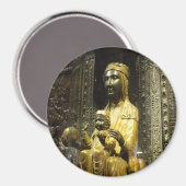 Black Madonna Montserrat Magnet (Vorderseite/Rückseite)