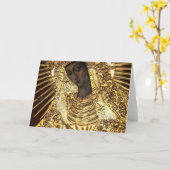 Black Madonna Poland Our Lady of Grace Of The Gate Karte (Gelbe Blume)