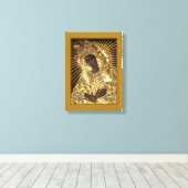 BLACK MADONNA Stretched Canvas Print Leinwanddruck (Insitu (Holzboden))