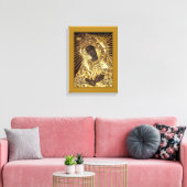BLACK MADONNA Stretched Canvas Print Leinwanddruck (Insitu (Wohnzimmer))