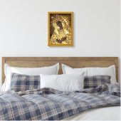 BLACK MADONNA Stretched Canvas Print Leinwanddruck (Insitu (Schlafzimmer))