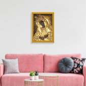 BLACK MADONNA Stretched Canvas Print Leinwanddruck (Insitu (Wohnzimmer))