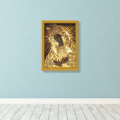 BLACK MADONNA Stretched Canvas Print Leinwanddruck (Insitu (Holzboden))