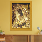 BLACK MADONNA Stretched Canvas Print Leinwanddruck (Insitu (Wohnzimmer))